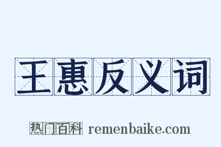 王惠反义词是什么意思的图片